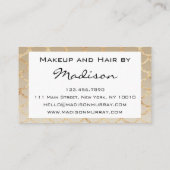Chic & Glam Gold Mermaid Glitzer Makeup Artist Visitenkarte (Rückseite)