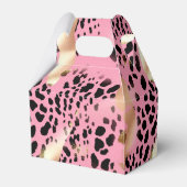 Chic Glam Gold Pink Black Leopard Geschenkschachtel (Rückseite)