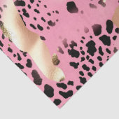 Chic Glam Gold Pink Black Leopard Seidenpapier (Detail)