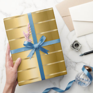 Chic Glam Gold Ribbon Brautparty Geschenkpapier