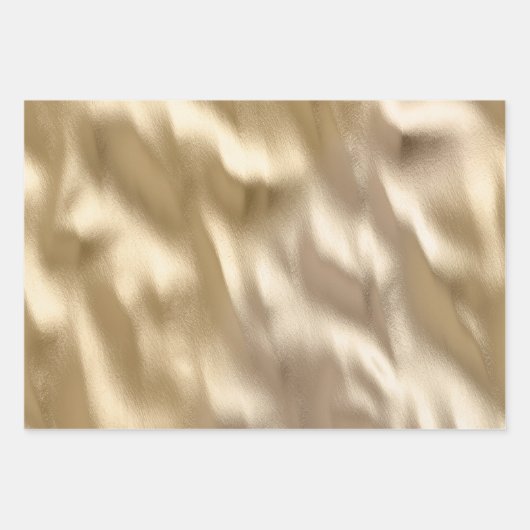 Chic Glam Gold Sparkle Geschenkpapier Set (Vorderseite 2)