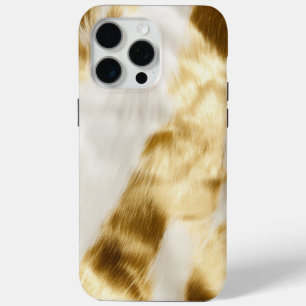 Chic Glam Gold White Cowhide Western Case-Mate iPhone Hülle