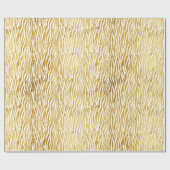 Chic Glam Gold White Zebra Geschenkpapier (Flach)