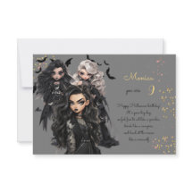 Chic glam gothic beängstigend Girl fröhlicher Gebu