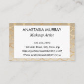 Chic Glam Gray Gold Mermaid Glitzer Monogram Name Visitenkarte (Rückseite)