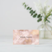 Chic Glam Luxus Copper Rose Gold Marmormuster Must Visitenkarte (Stehend Vorderseite)