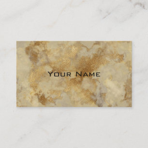 Chic Glam Luxus Vintag Brown Gold Marmormuster Mus Visitenkarte