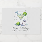 Chic Glam Margaritas und Matrimona Brautparty Schaumweinetikett (Einzelnes Label)