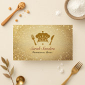 Chic Glam Personal Koch Catering Gold Glitzer Visitenkarte