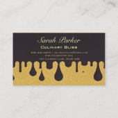 Chic Glam Personal Koch Catering Gold Visitenkarte (Rückseite)