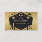 Chic Glam Personal Koch Catering Gold Visitenkarte (Vorderseite)