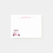 Chic Glam Personalisiert Golf Gal Golf Cart Post-it Klebezettel (Vorderseite)