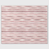 Chic Glam Pink White Stripes Geschenkpapier (Flach)