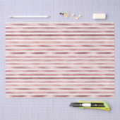 Chic Glam Pink White Stripes Seidenpapier (Handwerk)