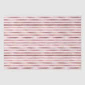 Chic Glam Pink White Stripes Seidenpapier (Vorderseite)