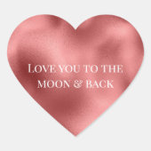 Chic Glam Red Herz-Aufkleber (Vorderseite)