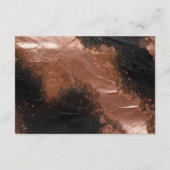 Chic Glam Rose Gold Black Wedding RSVP Begleitkarte (Rückseite)