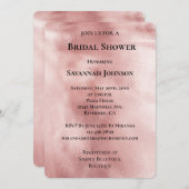 Chic Glam Rose Gold Blush Pink Brautparty Einladung (Vorne/Hinten)