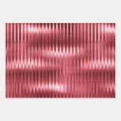 Chic Glam Roter Glitzer Streifen Geschenkpapier Set (Vorderseite 3)