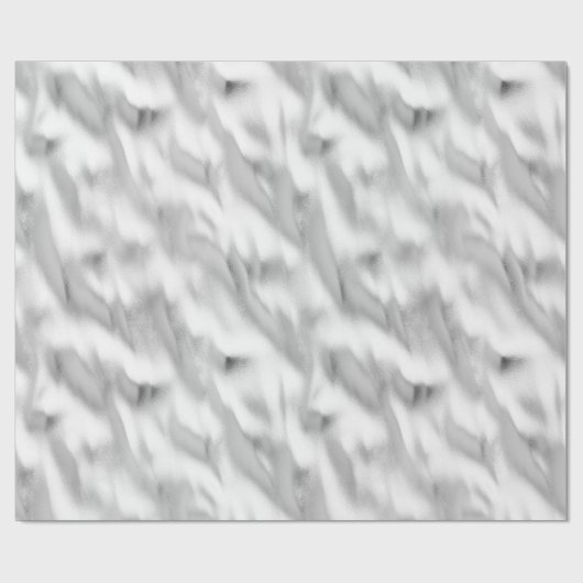 Chic Glam Silver Christmas Geschenkpapier (Flach)