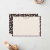 Chic Glam Trendy Gold Leopard Animal Print Name Mitteilungskarte (Vorderseite/Rückseite Beispiel)