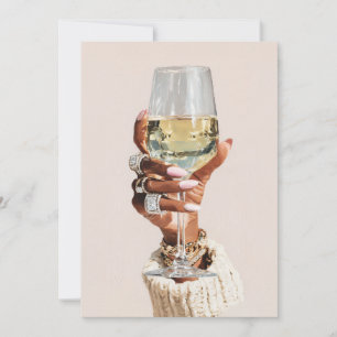 Chic Glam Wine Vibes Einladung