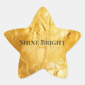 Chic Glam Yellow Gold Stern-Aufkleber (Vorderseite)