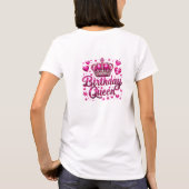 Chic Glamour Hot Rosa Glitzer Geburtstag T-Shirt (Rückseite)