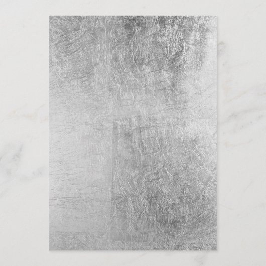 Chic glamourös trendige silberne Glitzer Wedding M Menükarte (Rückseite)