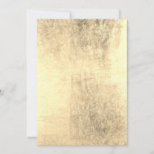 Chic glamouröses trendiges Gold Glitzer Brautparty Einladung (Rückseite)