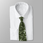 Chic Glimmering Olive Green Sequin Neck Tie Krawatte (Gebunden)
