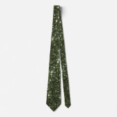 Chic Glimmering Olive Green Sequin Neck Tie Krawatte (Vorderseite)