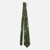 Chic Glimmering Olive Green Sequin Neck Tie Krawatte (Rückseite)