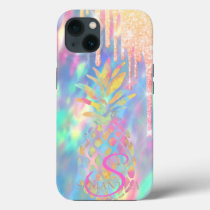 Chic Glitter-Tropfen Ananas Holografisch Case-Mate iPhone Hülle