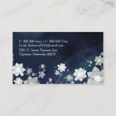 Chic Glittery Blume Florist Visitenkarte (Rückseite)