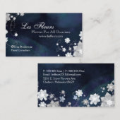 Chic Glittery Blume Florist Visitenkarte (Vorne/Hinten)