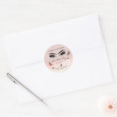 Chic glittery funkle lash extension lash reiniger runder aufkleber (Umschlag)