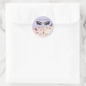 Chic glittery funkle lash extension lash reiniger runder aufkleber (Tasche)