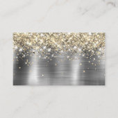 Chic Glittery Gold Silver Foil Blank Place Card Platzkarte (Vorderseite)