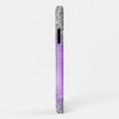 Chic Glittery Lila Amethyst Glam Name Case-Mate iPhone Hülle (Hinten/Rechts)