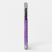 Chic Glittery Lila Amethyst Glam Name Case-Mate iPhone Hülle (Hinten/Links)