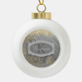 Chic Glittery Mandala Monogram Ornament (Vorderseite)