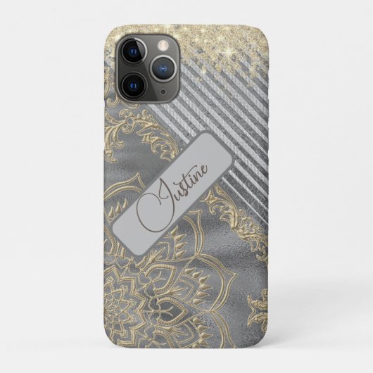 Chic Glittery Mandala Personalisiert Case-Mate iPhone Hülle (Rückseite)