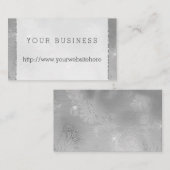 Chic Glitz Silver Lace Visitenkarte (Vorne/Hinten)