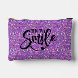 Chic Glitzer 'Always Smile' Bag Zubehörtasche