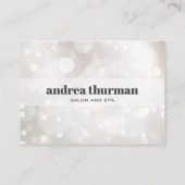 Chic Glitzer Bokeh Vielen Dank für Ihren Kauf Visitenkarte (Rückseite)