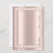 Chic Glitzer Frame Rose Gold Bat Mitzvah Einladung (Rückseite)