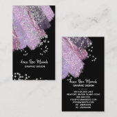 *~* Chic Glitzer Girly Feminine Abstrakt Visitenkarte (Vorne/Hinten)