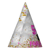 Chic Glitzer Glam 50 Fabulous 50. Geburtstag Partyhütchen (Links)