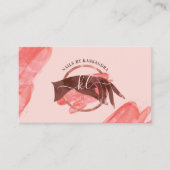 Chic Glitzer Glam Nail Art Salon Mongramm Visitenkarte (Vorderseite)